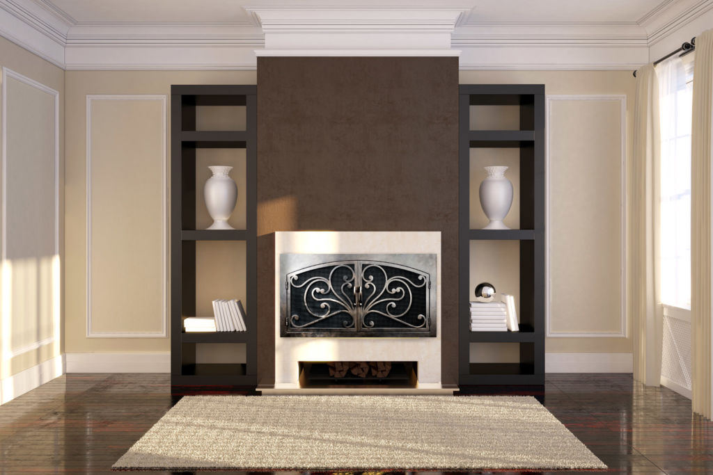 Azalea 6 Arched Rectangular Fireplace Door AMS