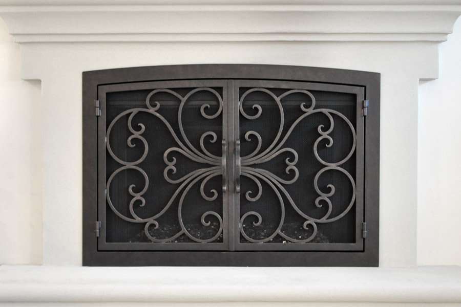 Classic Arched Fireplace Door