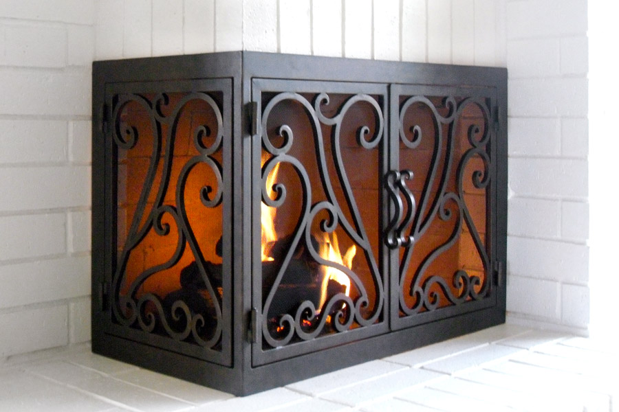 La Jolla 44 L Shape Fireplace Door